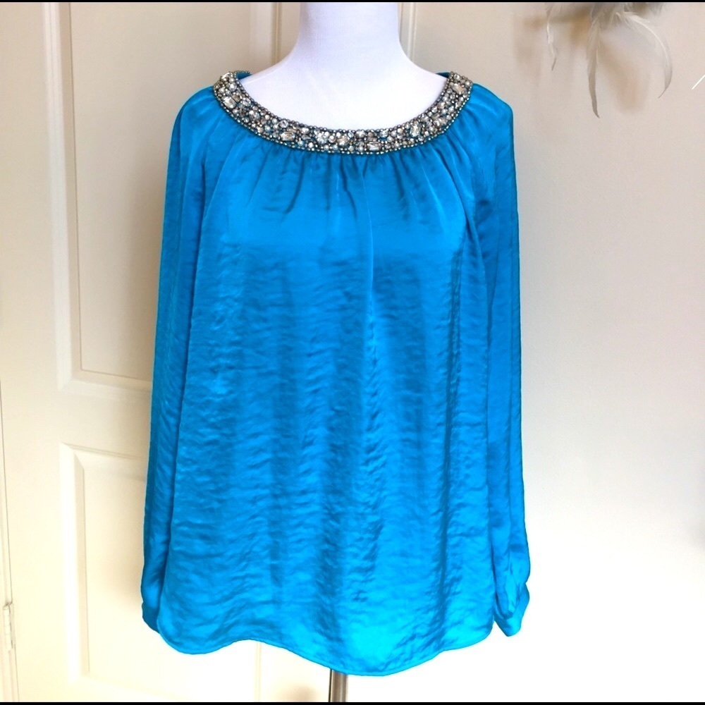 NWOT--Michael Kors jeweled neckline top